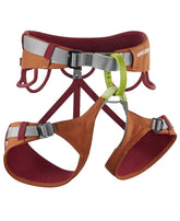 EDELRID Jay harness front view highlighting butterfly waist belt for comfort.