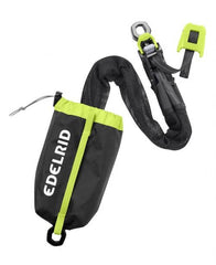Edelrid Kaa 400 cm adjustable lanyard night in-use view showing controlled lowering potential.