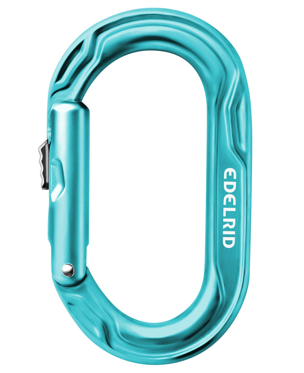 Edelrid Kiwi Slider oval carabiner for efficient gear organization on climbs