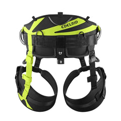 EDELRID TreeRaptor harness gear loops ready for tool attachment.