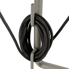 Built-in cord management hooks keep solar cords off the ground