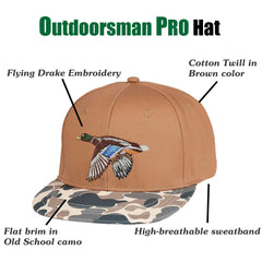 edtrek outdoorsman hat camo brim is water-repellent for light rain showers