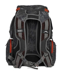 Ego Kryptek Tactical Tackle Box Backpack side MOLLE demonstrates external tool management
