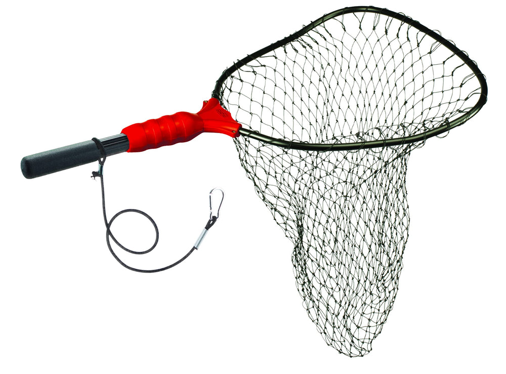 Ego S1 Slider net with extended handle for boat, kayak, or shore fishing.