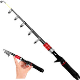EHERDM telescopic rod fully extended for longer casting reach.