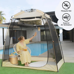 EighteenTek mesh walls provide 360° ventilation and bug protection