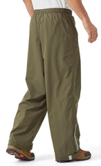 EIGIOO rain pants show half-zip leg openings for quick on-and-off over boots.