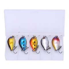 EIMSOAH mini lure with 3D eyes entices bass and trout with realistic shine.