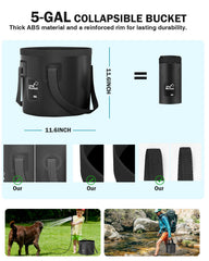 Eioehtl portable shower highlights a 6000mAh battery for long camping runtimes.