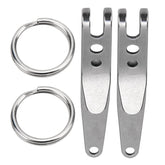 Ejoyous pocket clip keychain in silver for secure everyday carry.