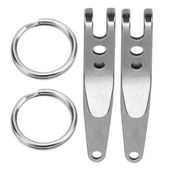 Ejoyous pocket clip keychain in silver for secure everyday carry.