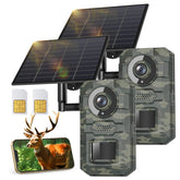 ELECCTV 2PACK solar-trail-camera-front-view for hands-free property monitoring