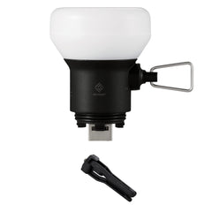 ELECOM NESTOUT LAMP-1 emits soft light with wide coverage for camping needs