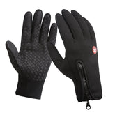 Electric heated gloves with windproof and waterproof shell keep hands warm outdoors.