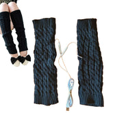 Electric Heated Socks knit fabric showing calf warmth for cold outdoor adventures