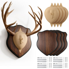 ElectricWise deer antler mounting kit wood plaque display for easy trophy presentation