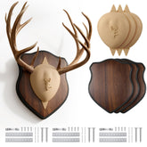 ElectricWise deer antler mounting kit wood plaque shows rustic trophy display