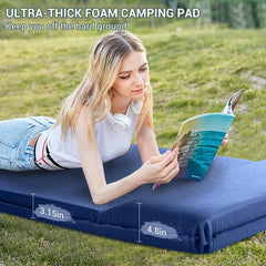 Elegear 3-15-inch memory foam pad offers plush support and pressure relief on uneven ground