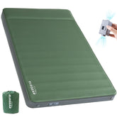 Elegear air and foam pad with built-in pump fully inflated for camping comfort.