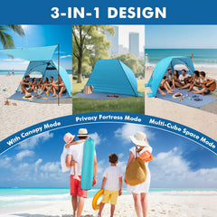 Elegear Beach Tent uv-protection-upf50 provides strong sun guard for sun lovers.