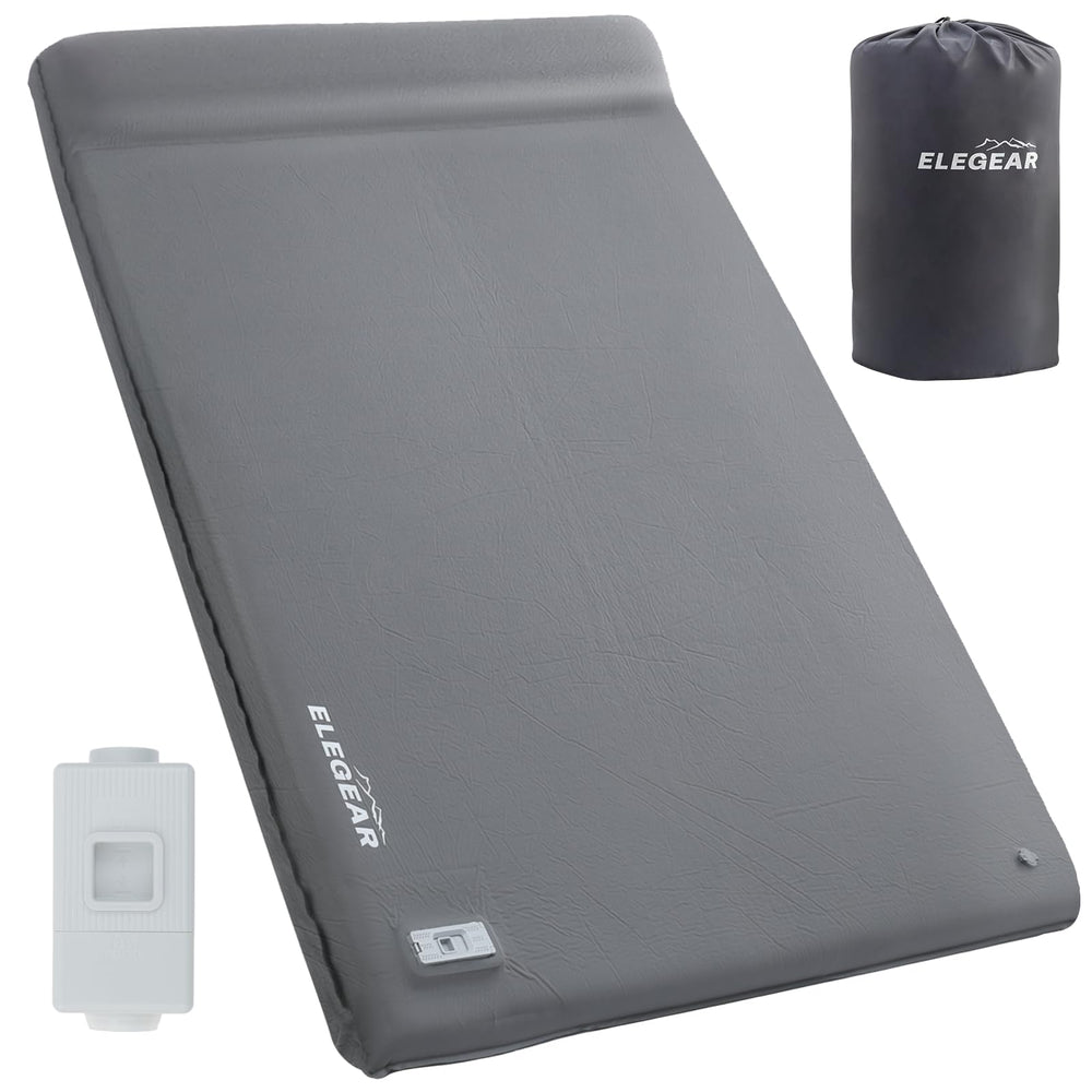 Elegear self-inflating sleeping pad with built-in pump inflating quickly for effortless setup.