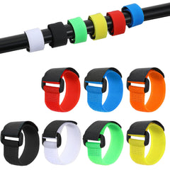 ElevateTech 42 piece fishing rod straps laid out