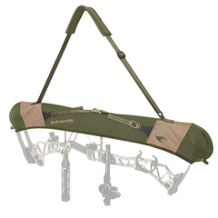 Elevation Hunt Quick Release Bow Sling Olive/TAN, on-bow-view, easy access and secure carry.