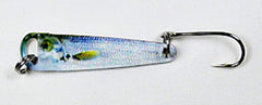 Elgin Gods Tooth spoon lure in silver shiner, versatile for trolling and casting to attract strikes.