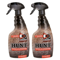 ElimiShield HUNT field spray 23oz bottle for quick odor neutralization on hunting gear.