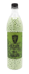 Elite Force Milsim BIO tracer BBs in a 5000-count bottle for quick reloading.