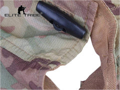 Elite Tribe Ghillie MC close-up shows textured camouflage fabric.