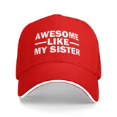 Elixvsoer awesome like my sister hat for women in red, casual everyday style.