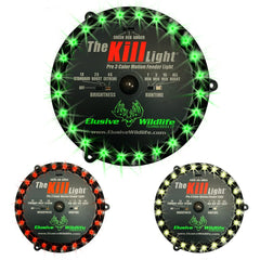 Elusive Wildlife Kill Light main unit with three color options for night hunting.
