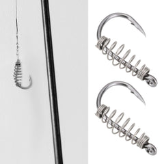 Power bait designed spring fishing hook size 10, high carbon steel