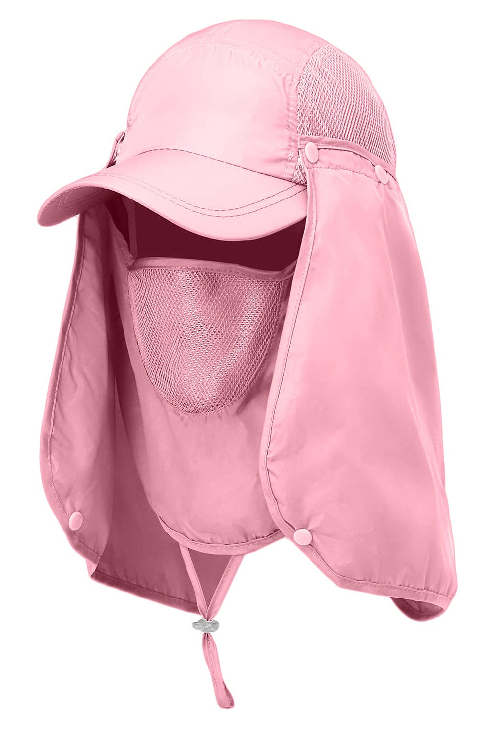 EMEM Sun Cap fishing hat with a pink wide brim for sun protection and outdoor comfort