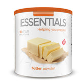 Emergency Essentials Butter Powder can label shows long shelf life and ready-to-use butter.