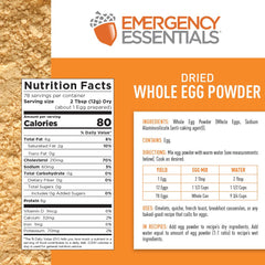 Emergency Essentials egg powder 33oz can with label, ideal for long-term pantry storage.