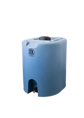 Emergency Water Tanks 55-gallon stackable lid for quick, clean filling.