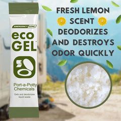 Emergency Zone Eco Gel deodorizer lemongrass scent neutralizes odors.