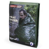 Emergency Zone HeatSaver blanket inflates for rapid warmth during emergencies.