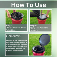 Emergency Zone portable toilet seat honey bucket enables lightweight, convenient camping use.