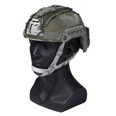 Emersongear OC A4 helmet cover side view demonstrates universal fit across SF SM LXL