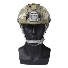 Emersongear OC A4 helmet cover side view highlighting wire fixture and cable management.