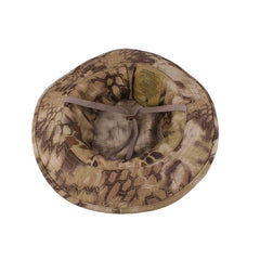 EmersonGear boonie hat showing outside Molle webbing for camouflage attachment.