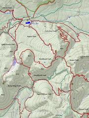 Emmet Barks Cartography Flagstaff Trails Map topography details shaded relief for terrain awareness.