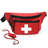 EMS XTRM Lifeguard fanny pack red with whistle lanyard for rapid first aid access