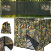 Emsiok see-through-tree-stand-blind-01 offers a clear view while remaining concealed.