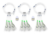 Tilefish rig 3-pack with 8/0 hooks and glow-in-the-dark squid