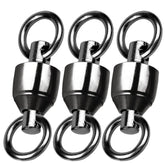 Enerhike fishing swivel ball bearing close-up with stainless steel rings - size #1