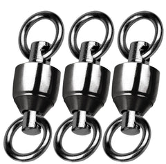 Enerhike fishing swivel ball bearing close-up with stainless steel rings - size #1